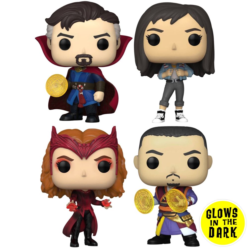 Funko Pop! Marvel Doctor Strange In The Multiverse Of Madness 3.75-Inch Vinyl Figure (Pack of 4)