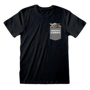 Heroes Inc Star Wars The Mandalorian Precious Cargo Pocket Unisex T-Shirt Black