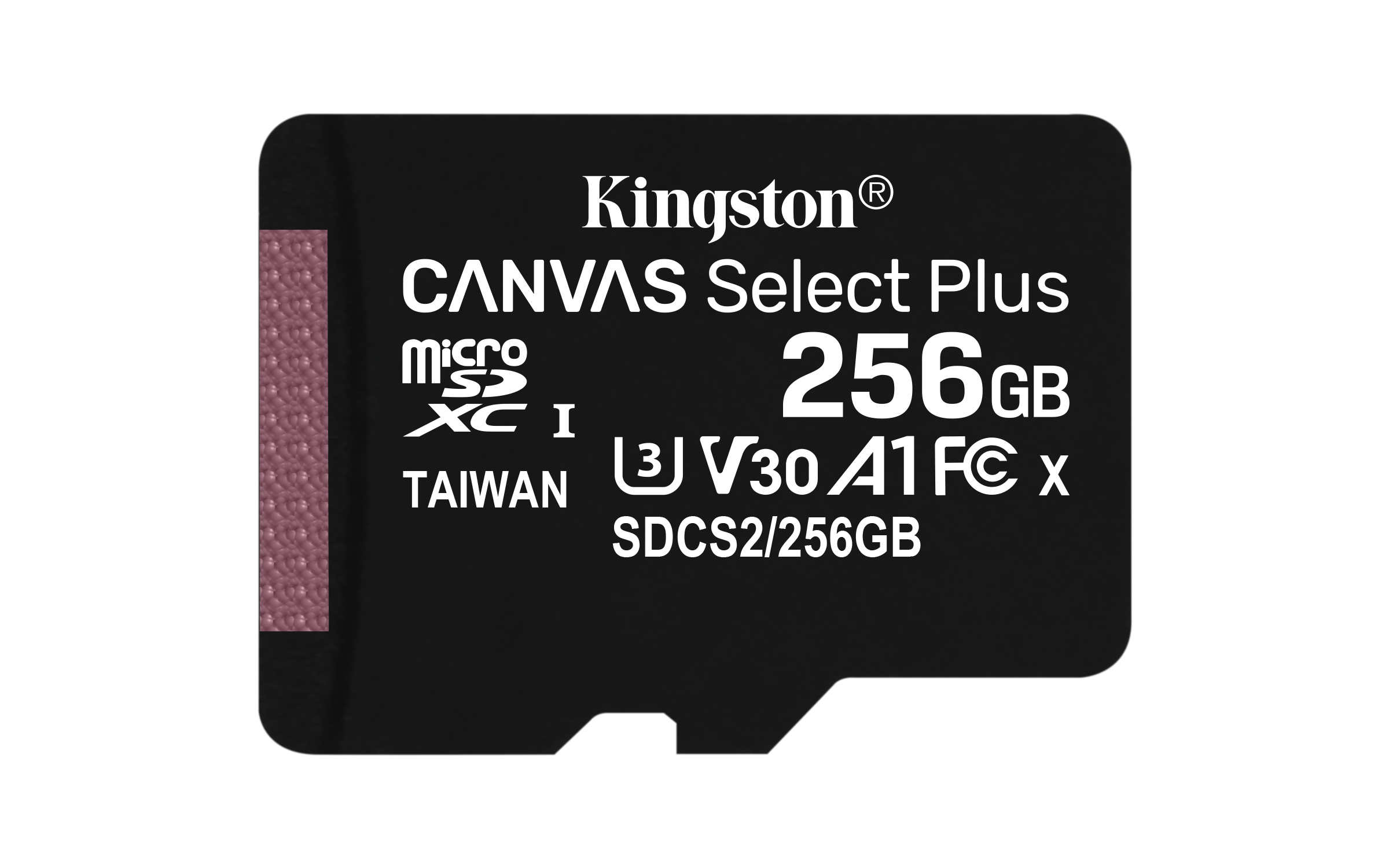 Kingston C10 U3-A1 Canvas Select Plus 256GB MicroSDXC Memory Card 100R