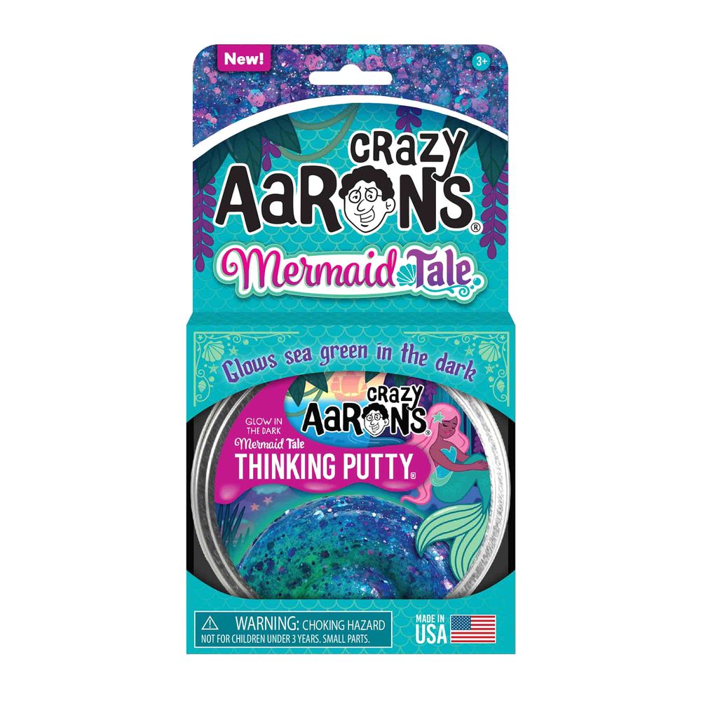 Crazy Aaron's Glowbrights Mermaid Tale Thinking Putty