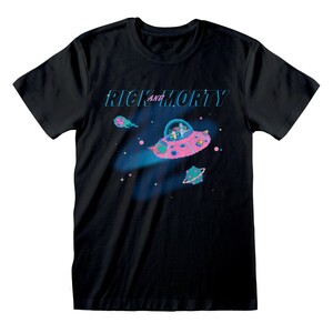 Heroes Inc Rick And Morty In Space Unisex T-Shirt Black