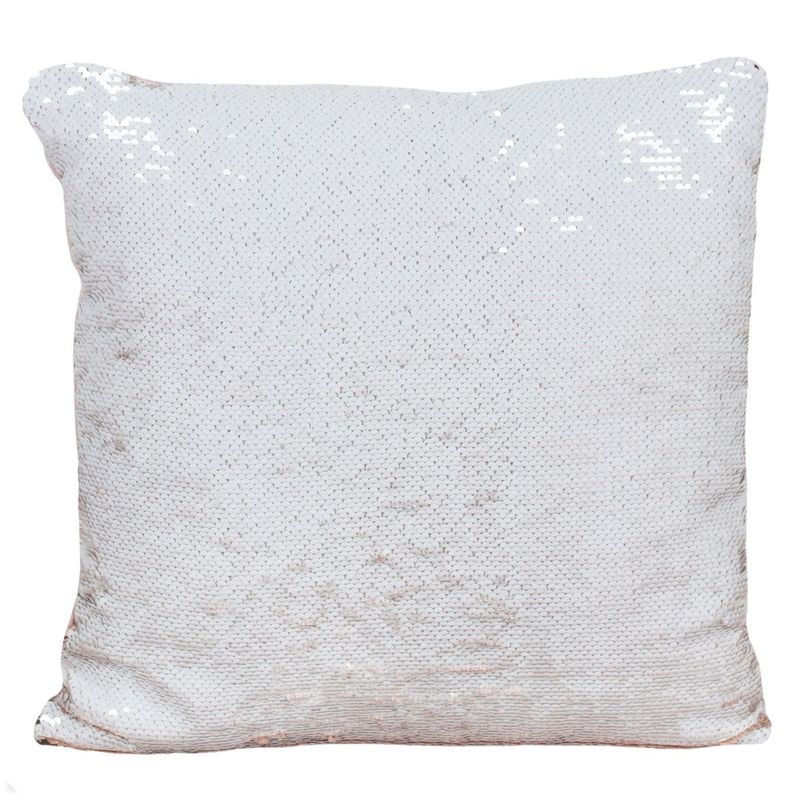 Something Different Pink and White Reversible Sequin Filled Cushion