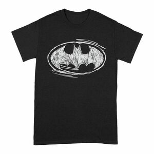 DC Comics Batman Sketch Logo Men's T-Shirt Black