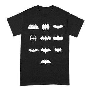 DC Comics Batman Bat Logo Evolution Men's T-Shirt Black
