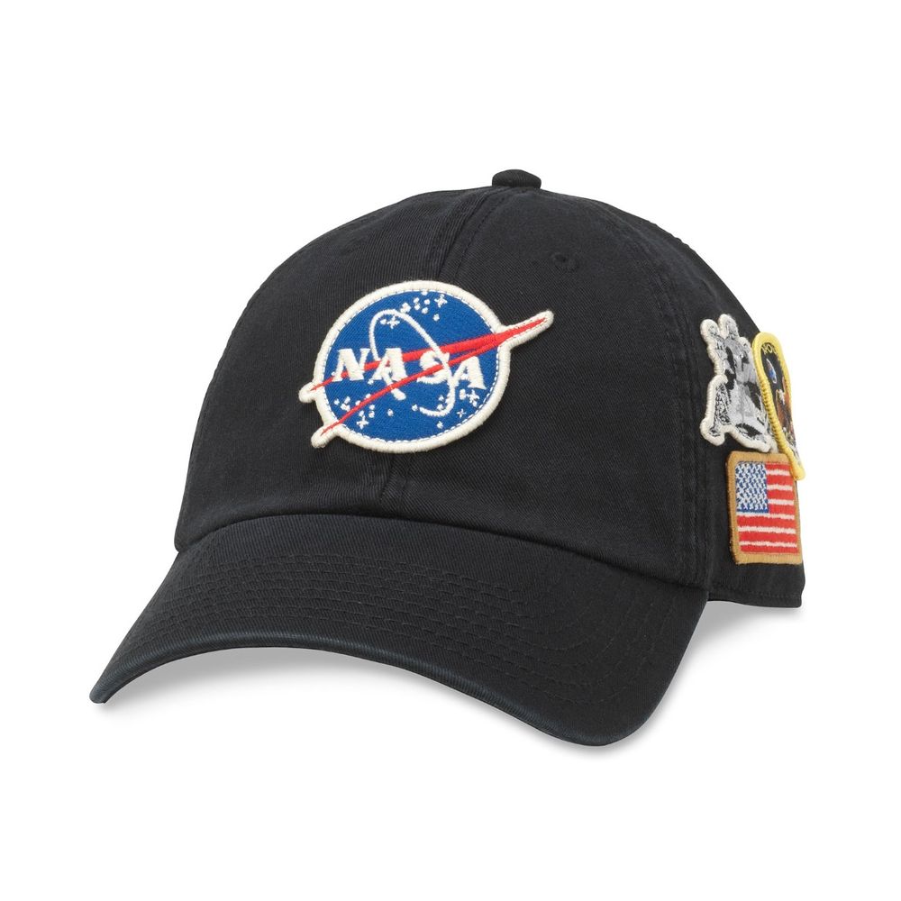 قبعة فولي بلون أسود تحمل كلمة NASA من أمريكان نيدل