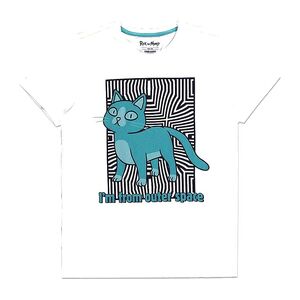 Difuzed Rick & Morty Outer Space Cat Men's T-Shirt White