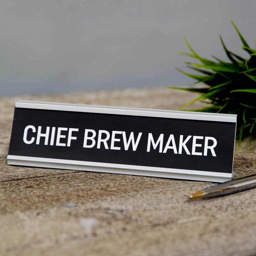 Harvey Makin Chief Brew Maker Desk Plaque