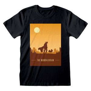Heroes Inc Star Wars The Mandalorian Retro Poster Unisex T-Shirt Black