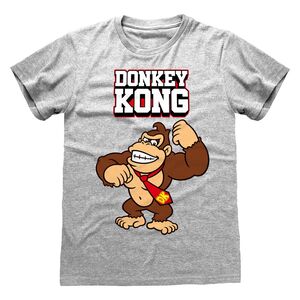 Heroes Inc Nintendo Donkey Kong Donkey Kong Bricks Unisex T-Shirt Heather Grey
