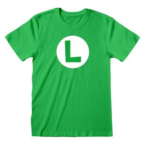 Heroes Inc Nintendo Super Mario Luigi Badge Unisex T-Shirt Green