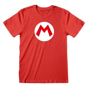 Heroes Inc Nintendo Super Mario Mario Baseball Cap Logo Official Unisex T-Shirt Red