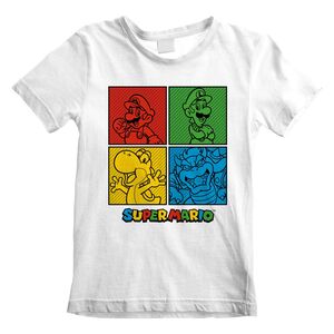 Heroes Inc Nintendo Super Mario Squares Kids T-Shirt White