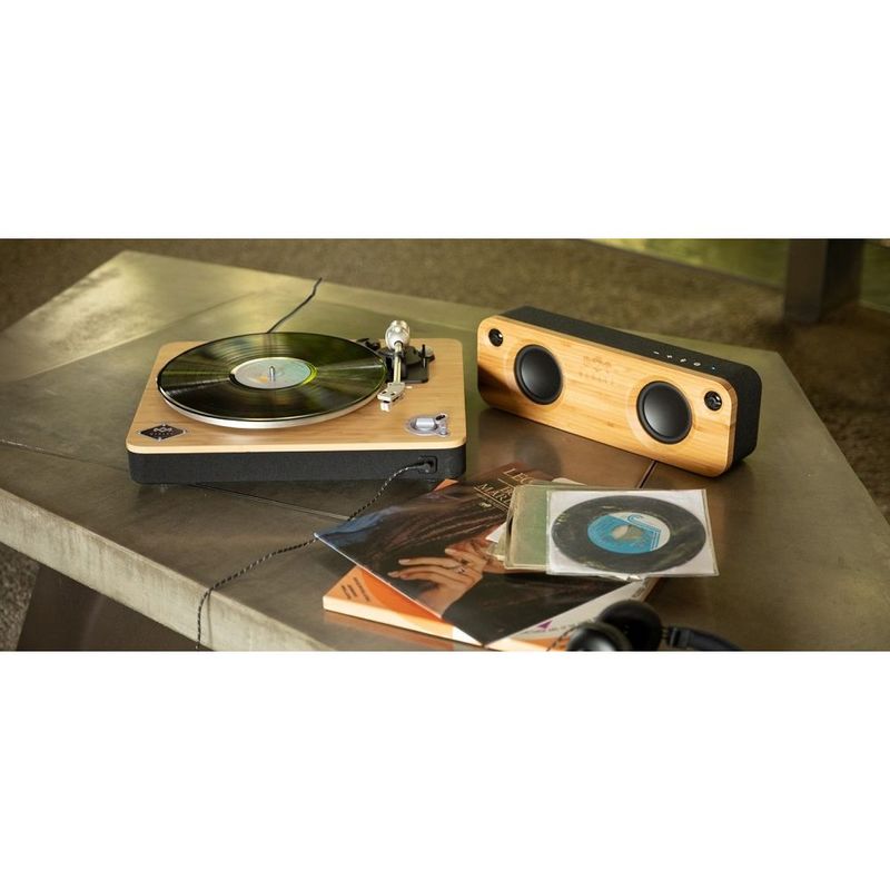House of Marley Stir It Up Bluetooth Belt-Drive Turntable with Built-in Preamp & AT3600L Cartridge - Bamboo