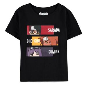 Difuzed Boruto - Naruto Next Generations Girls' Short Sleeved T-Shirt (TS315680BRT) - Black