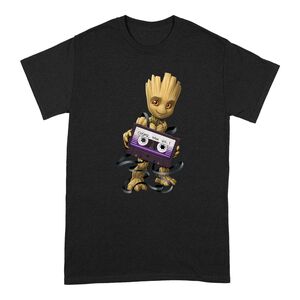 PC Merch Marvel Guardians Of The Galaxy - Groot Cosmic Tape Men's T-Shirt Black