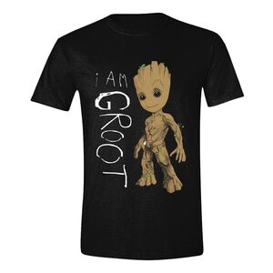 PC Merch Marvel Guardians Of The Galaxy - I Am Groot Scribbles Men's T-Shirt Black