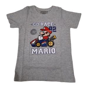 Difuzed Nintendo Mario Kart Go Race Kids T-Shirt - Grey