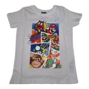 Difuzed Nintendo Super Mario Pop Art Characters Kids T-Shirt - White