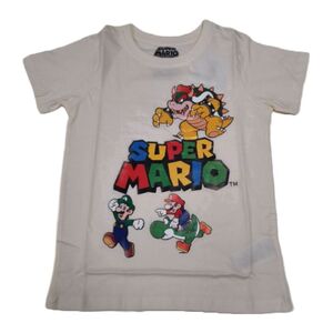 Difuzed Nintendo Super Mario Offwhite Group Kids T-Shirt - White