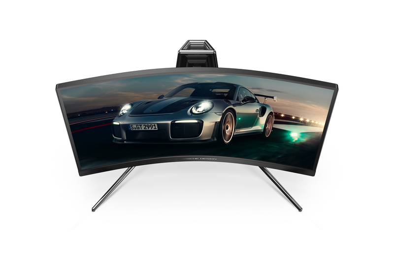 AOC Porsche Design 27-Inch Whd/240Hz Curved Gaming Monitor