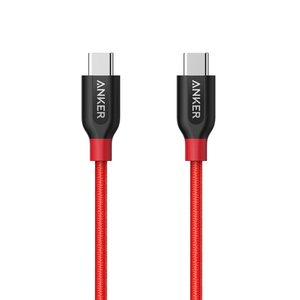 Anker PowerLine+ Red USB-C To USB-C 2.0 Cable 0.9m