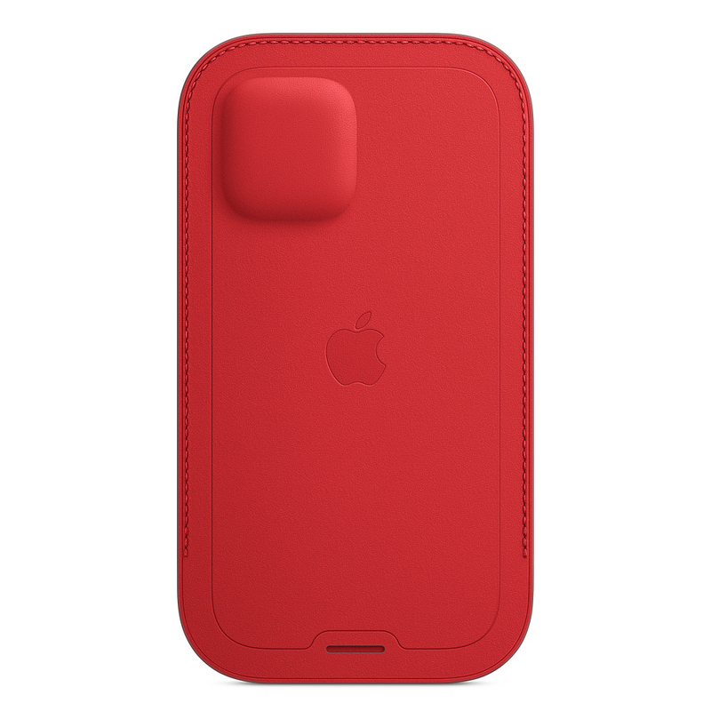 Apple Leather Sleeve with Magsafe (Product)Red for iPhone 12 Pro/12