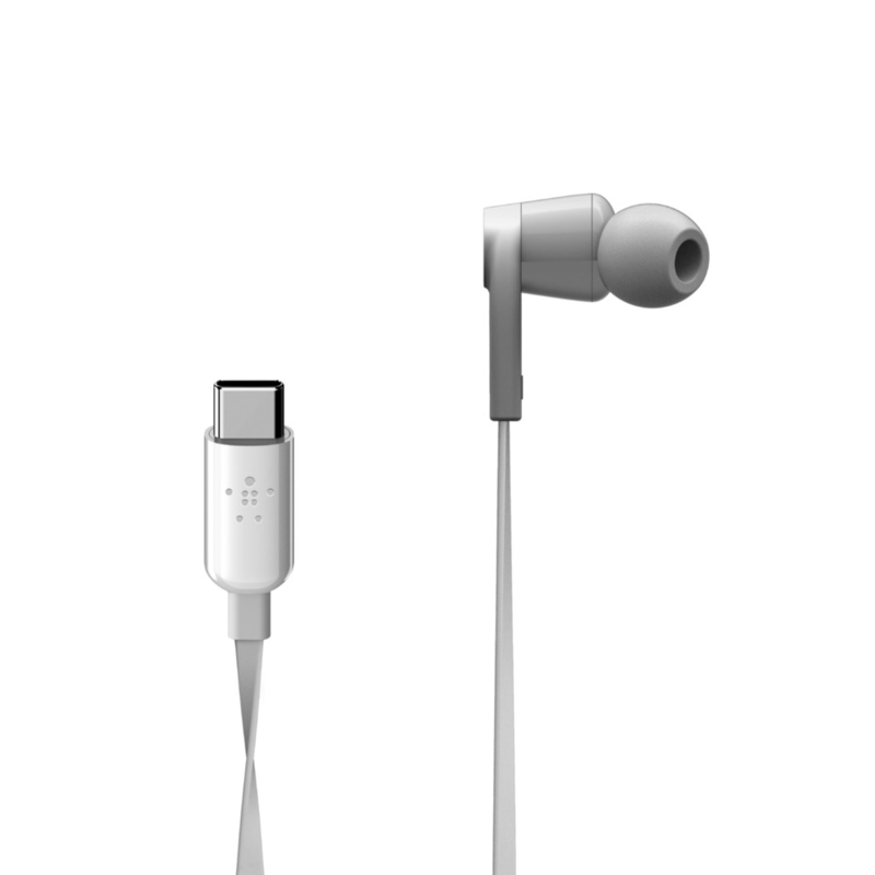 Belkin Rockstar White In-Ear Earphones with USB-C Connector