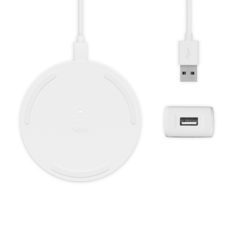 Belkin 10W Fast Wireless Charging Pad with USB Cable White