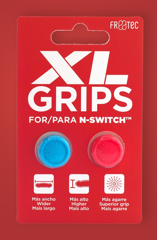 FR-TEC Grips Pro XL Neon Blue/Neon Red for Nintendo Switch