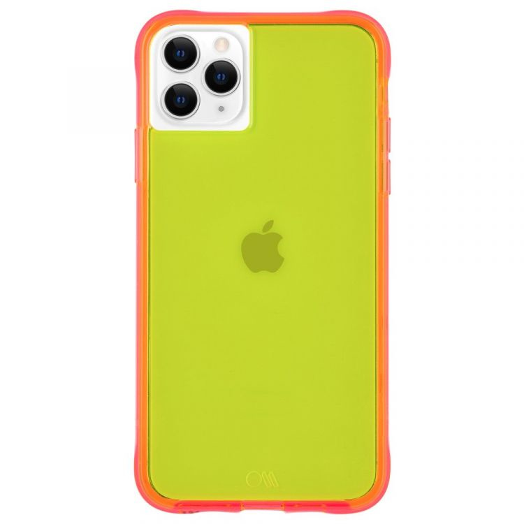 حافظة الهاتف الجوال تاف نيون 14.7 سم (5.8 بوصة)، غطاء حماية، لون برتقالي، أصفر من كيس ميت