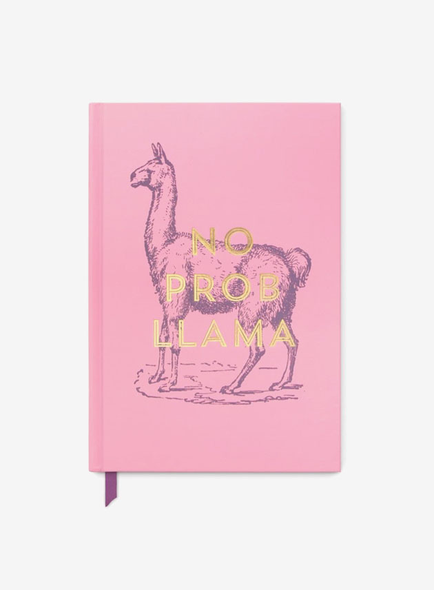 Designworks Ink Classic Book Cloth Notebook No Prob Llama.jpg