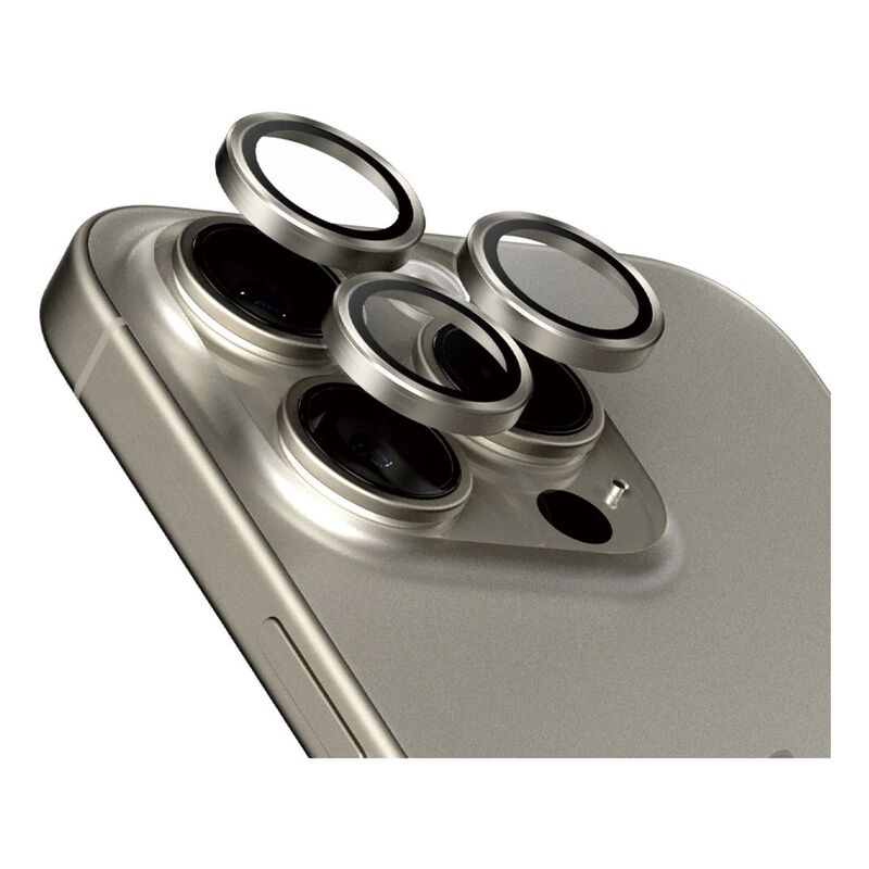 MagEasy Lenzguard Premium Lens Protector For iPhone 15 Pro/Pro Max - Natural Titanium