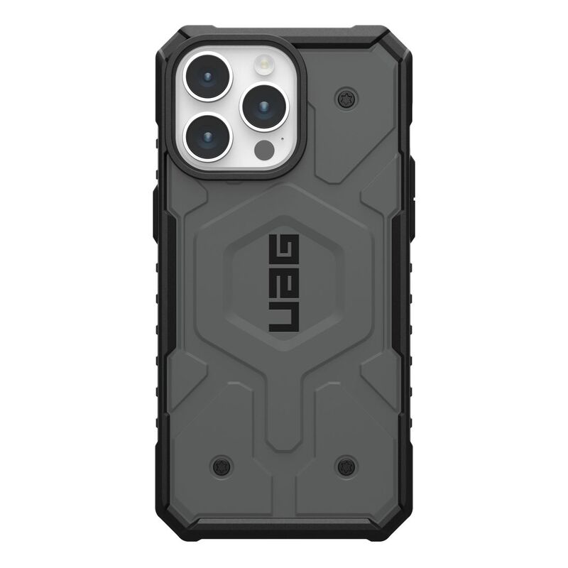 UAG Pathfinder For MagSafe iPhone 15 Pro Case - Silver Gray