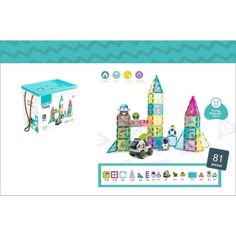 Toys Station Space Theme Color Window Magnetic Film (81 Pieces)