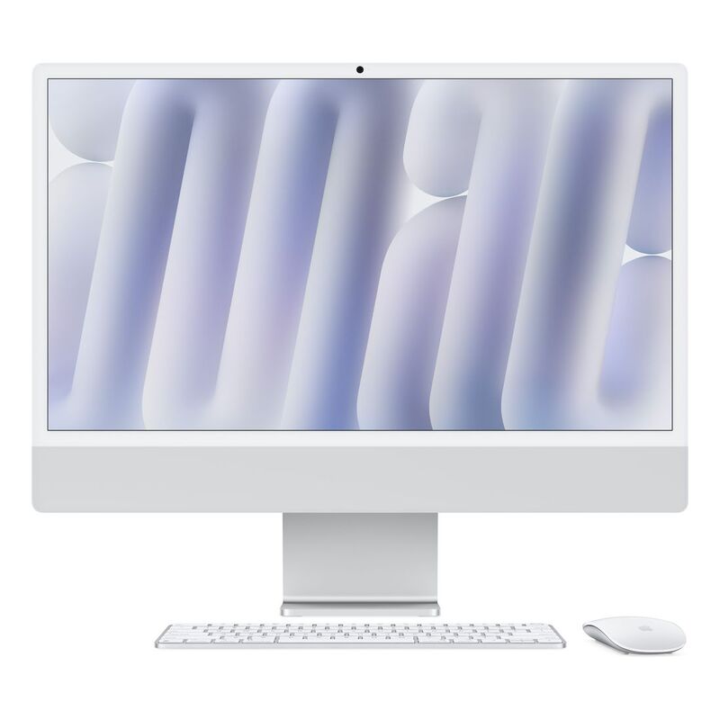 Apple 24-inch iMac with Retina 4.5K display (2024) Apple M4 chip with 10‑core CPU and 10‑core GPU / 16GB / 256GB SSD (Arabic/English) - Silver