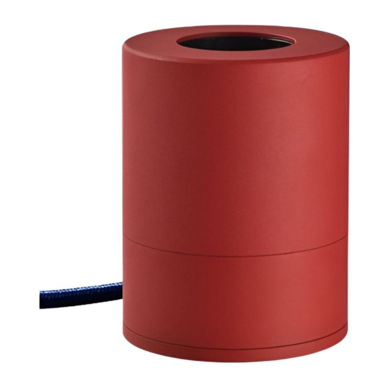 Message In The Bulb - Pop Table Lamp Base - Red With Black Cable