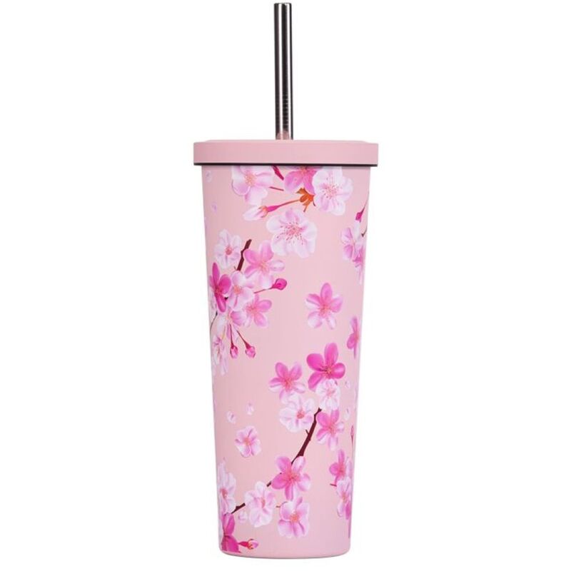 Toy Station Cherry Blossom Tumbler With Straw - 830ml