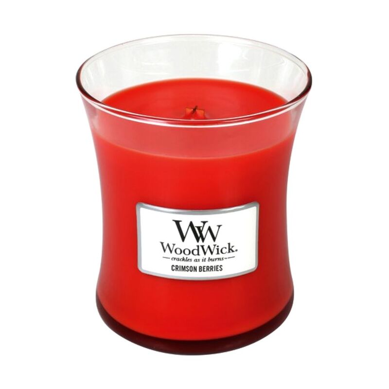 Wood Wick Medium Hourglass Crimson Berries Candle 275G/9.7Oz