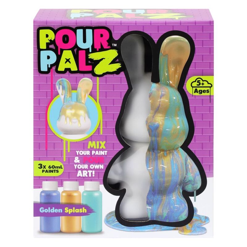 Pour Palz DIY Paint Bunny - Teal Treasure (Assorted - Includes 1)