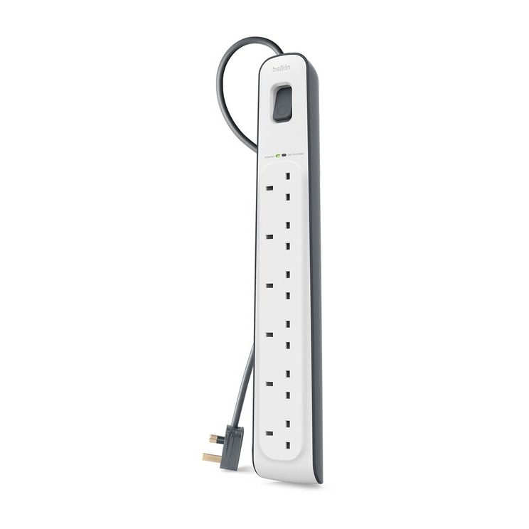 Belkin 6-outlet Surge Protection Strip with 2m Power Cord