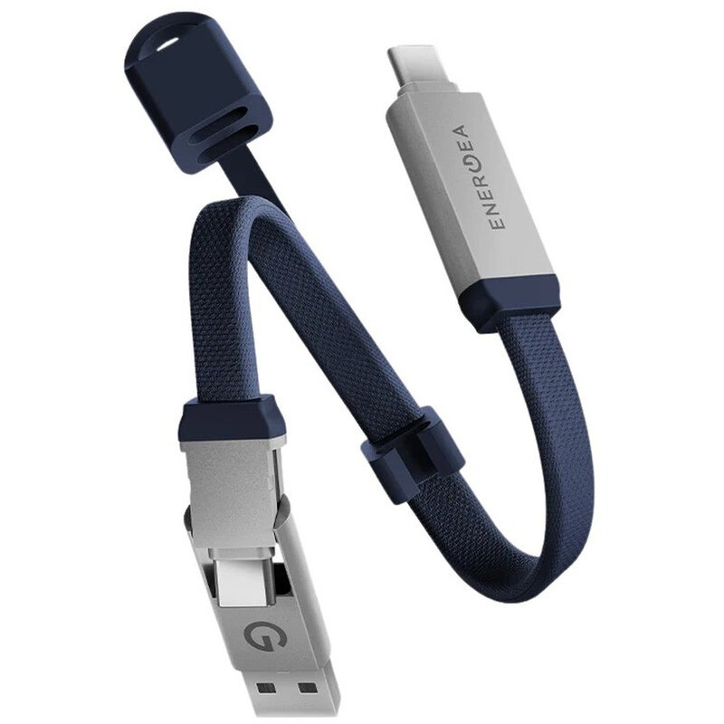 Energea Sheath Key Cable 2In1 Usb-A/ USB-C 15Cm - Blue