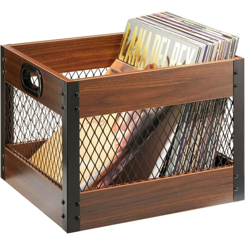 Echo Audio Record Storage Crate - Espresso