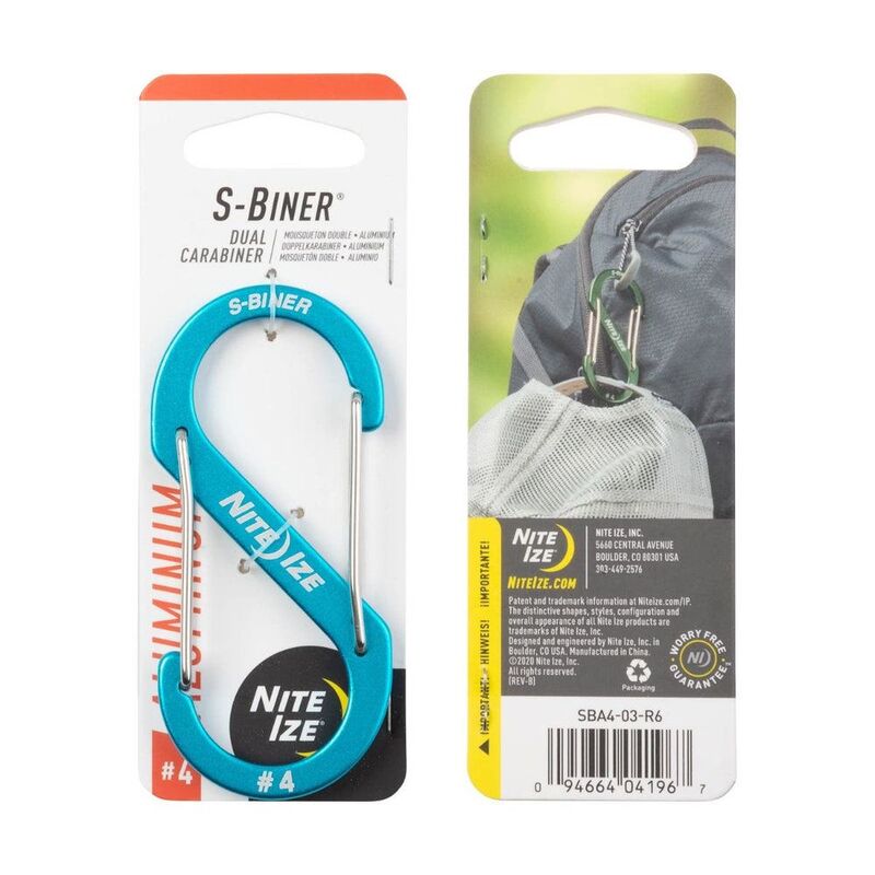 Nite Ize S-Biner Aluminum Dual Carabiner #4 Blue