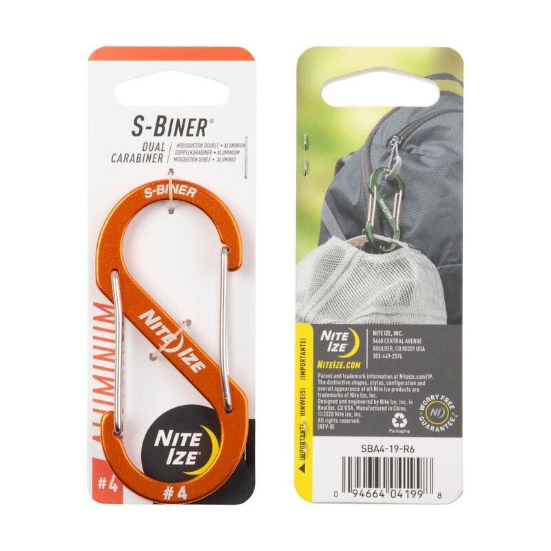 Nite Ize S-Biner Dual Carabiner Aluminum #4 Orange