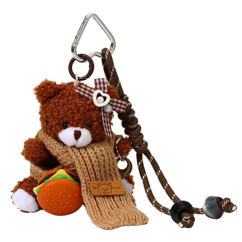 Sticky Bestie Bag Charm Brown Teddy