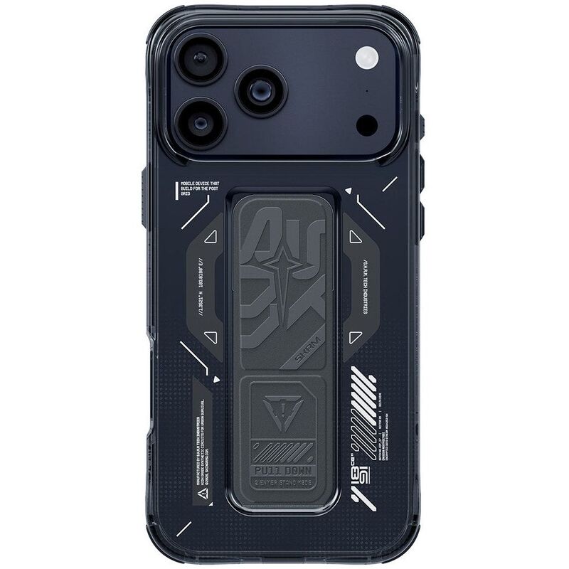 SkinArma Helio Mag-Charge Case for iPhone 17 Pro With Grip-Stand - Graphite