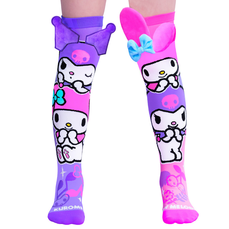 Madmia Kuromi And My Melody Kids Socks (One Size)