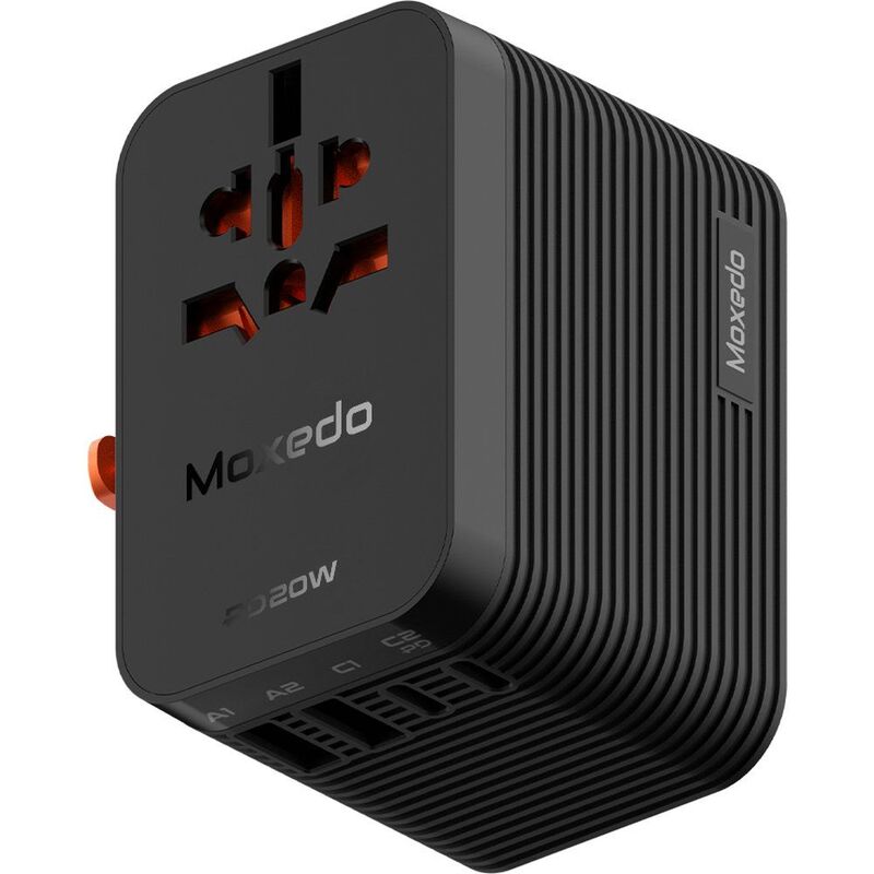 Moxedo Moxedo Universal Plug+ 20W Gan Travel Adapter - Black