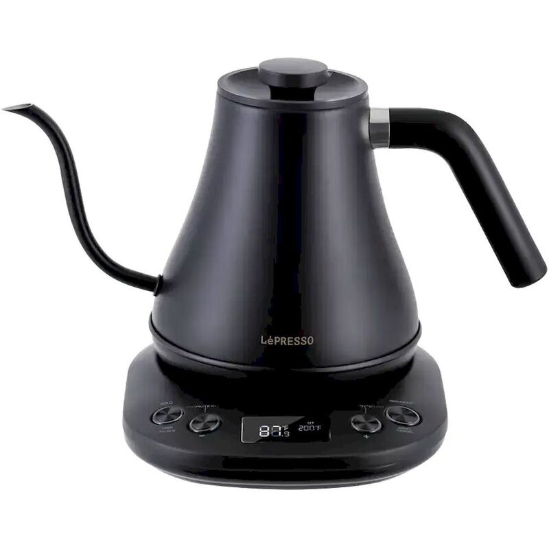 Lepresso 1200W Gooseneck Electric Kettle - Black
