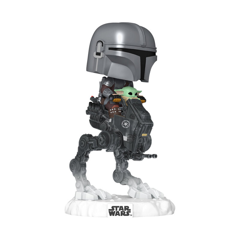 Funko Pop Rides Deluxe Star Wars The Mandalorian And Grogu Mandalorian With Grogu Vinyl Figure